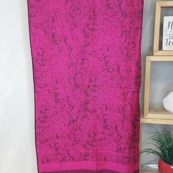 None Other - Pink Paisley Scarf